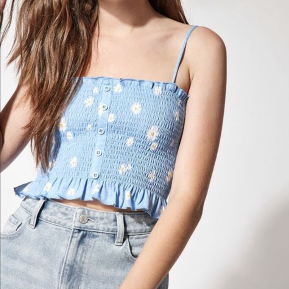 pacsun smocked tank